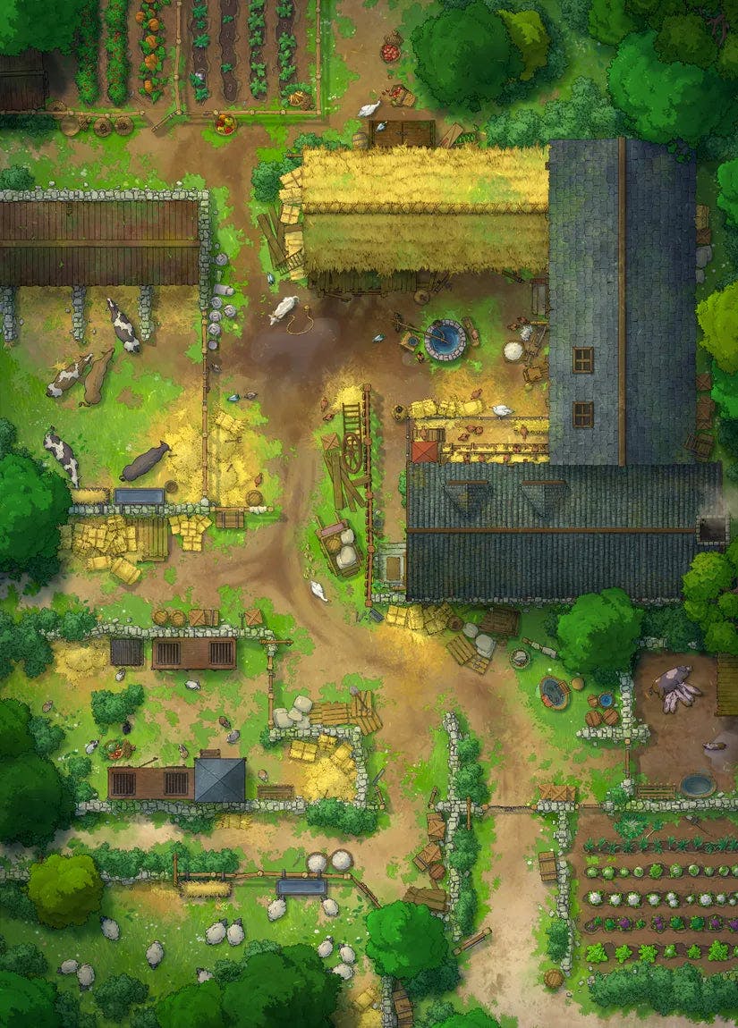 Village Farmhouse Map