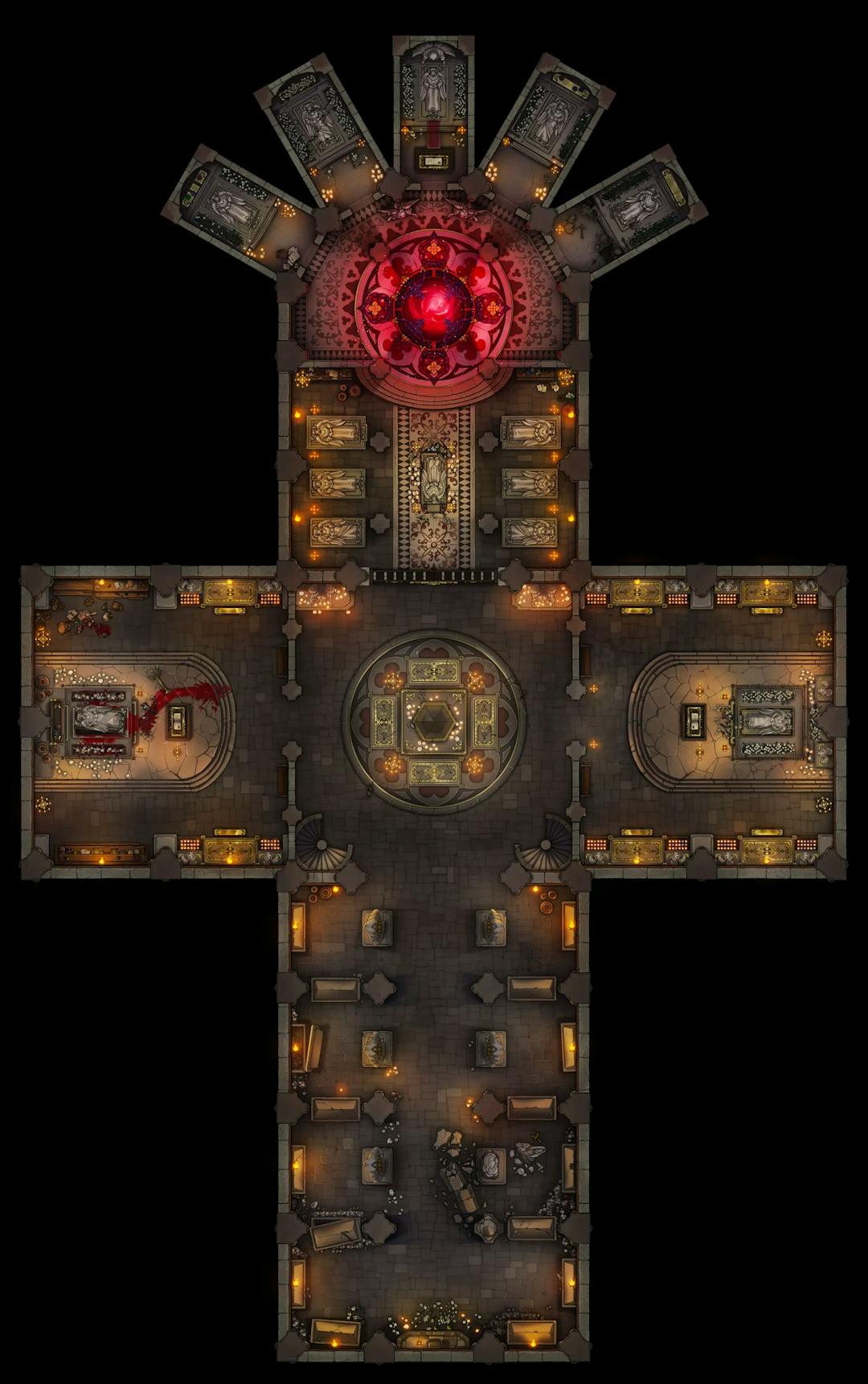 Grand Cathedral Crypt map, Original Day variant